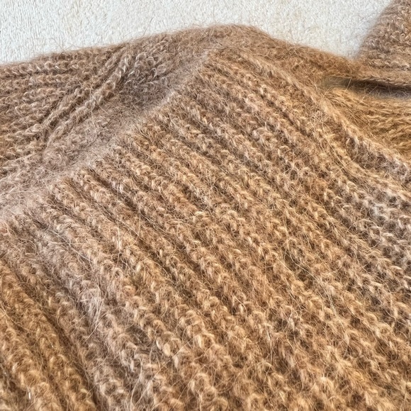 ZARA Brown Mohair Knit Sweater Top - Picture 5 of 7